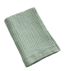 Linge De Bain|Serviette De Bain|EMINZA Serviette de bain gaze de coton (50 x 90 cm) Gaïa Vert Eucalyptus