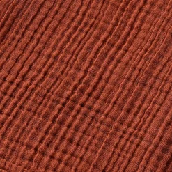 Linge De Bain|Serviette De Bain|EMINZA Serviette de bain gaze de coton (30 x 50 cm) Gaïa Terracotta