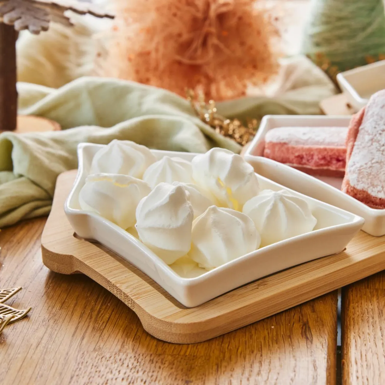 Vaisselle De Noël|KAEMINGK Set à tapas 3 assiettes (17 x 33 cm) Maisonnettes hes Blanc