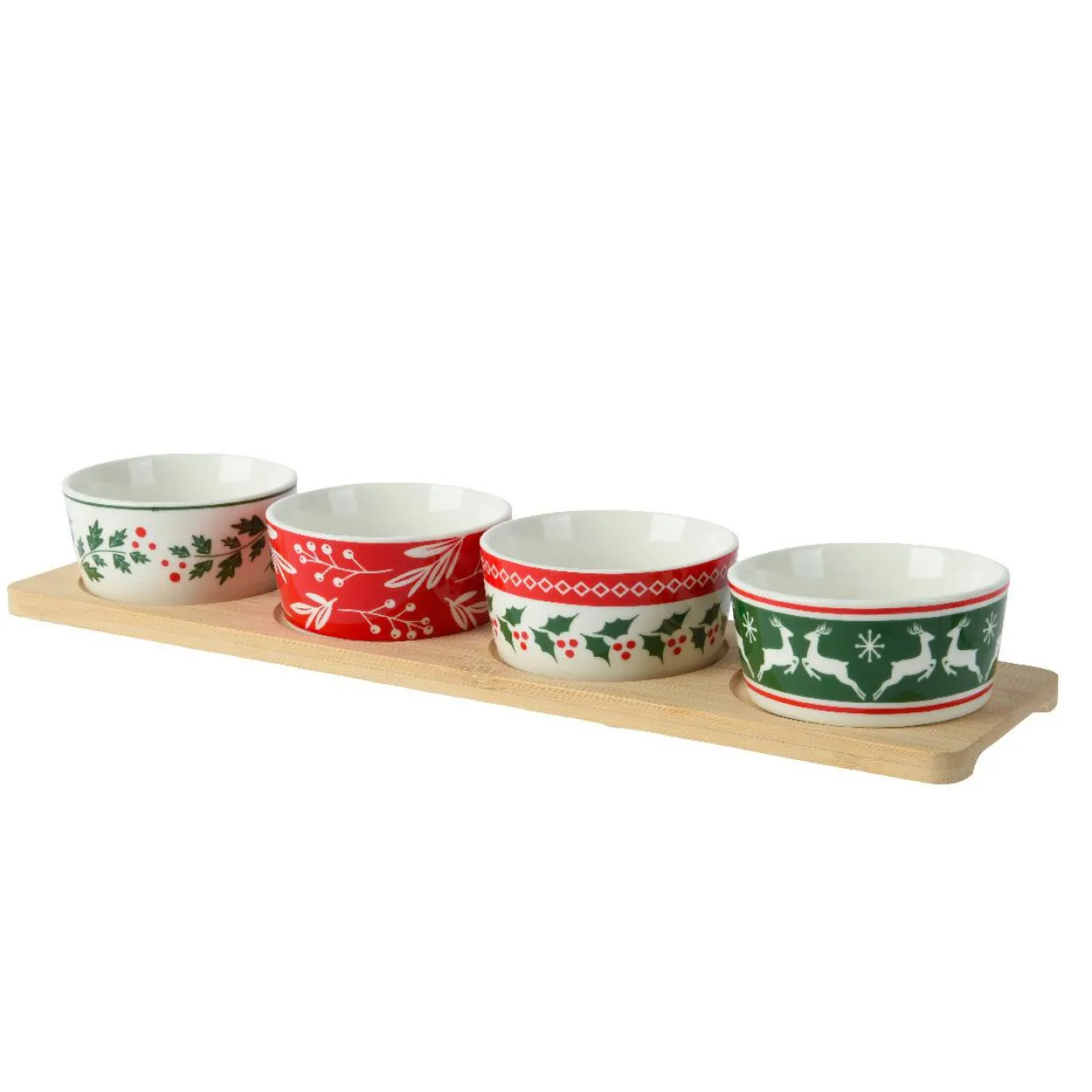 Vaisselle De Noël|KAEMINGK Set à tapas 4 bols (10 x 38 cm) Magie de Noël Multicolore