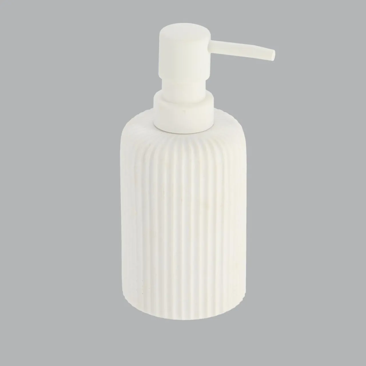 Accessoire Salle De Bain|TENDANCE Set d'accessoires salle de bain résine Strié Blanc