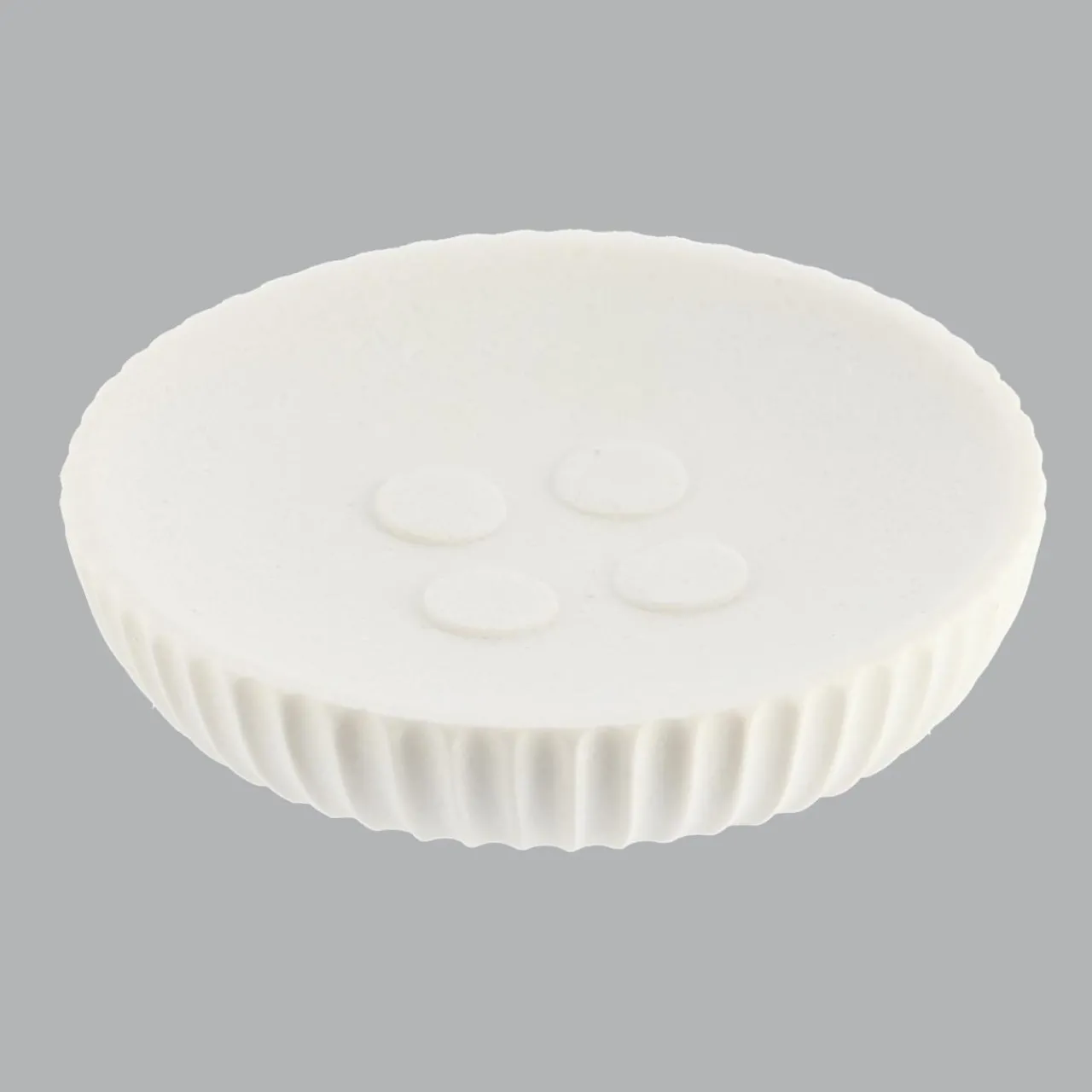 Accessoire Salle De Bain|TENDANCE Set d'accessoires salle de bain résine Strié Blanc