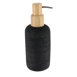 Accessoire Salle De Bain|TENDANCE Set d'accessoires salle de bain effet Maille Noir