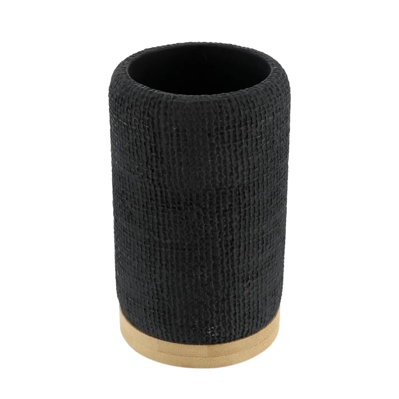 Accessoire Salle De Bain|TENDANCE Set d'accessoires salle de bain effet Maille Noir