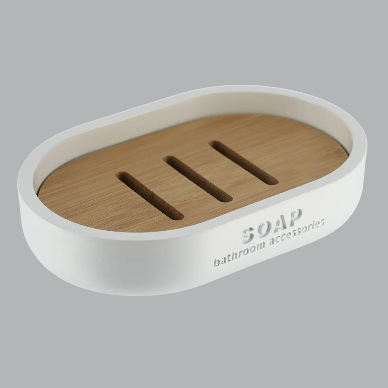 Accessoire Salle De Bain|TENDANCE Set d'accessoires salle de bain Purebamboo Blanc