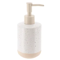 Accessoire Salle De Bain|TENDANCE Set d'accessoires salle de bain grès moucheté Pietra Beige