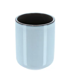 Accessoire Salle De Bain|TENDANCE Set d'accessoires salle de bain grès laqué Pietra Bleu