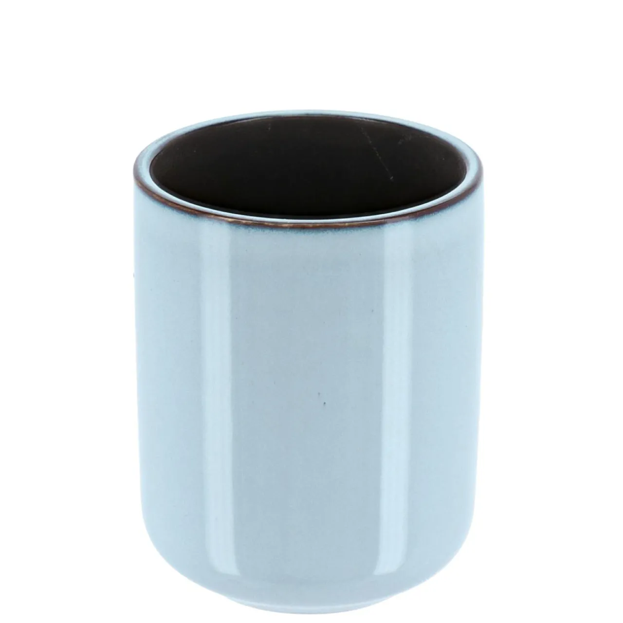 Accessoire Salle De Bain|TENDANCE Set d'accessoires salle de bain grès laqué Pietra Bleu