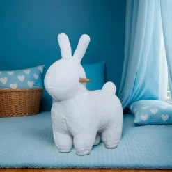 Petit Meuble Enfant|EMINZA Siège enfant flanelle (H63 cm) Lapin Blanc