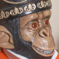 Personnage, Objet Grand Format|Père Noël, Animaux Et Personnage|KAEMINGK Singe de Noël Géant (H152 cm) Wilhem à votre service Noir