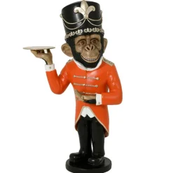 Personnage, Objet Grand Format|Père Noël, Animaux Et Personnage|KAEMINGK Singe de Noël Géant (H152 cm) Wilhem à votre service Noir