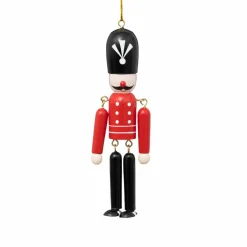 Décoration De Sapin|Feeric Lights & Christmas Soldat Casse-noisette à suspendre (H14 cm) James Rouge
