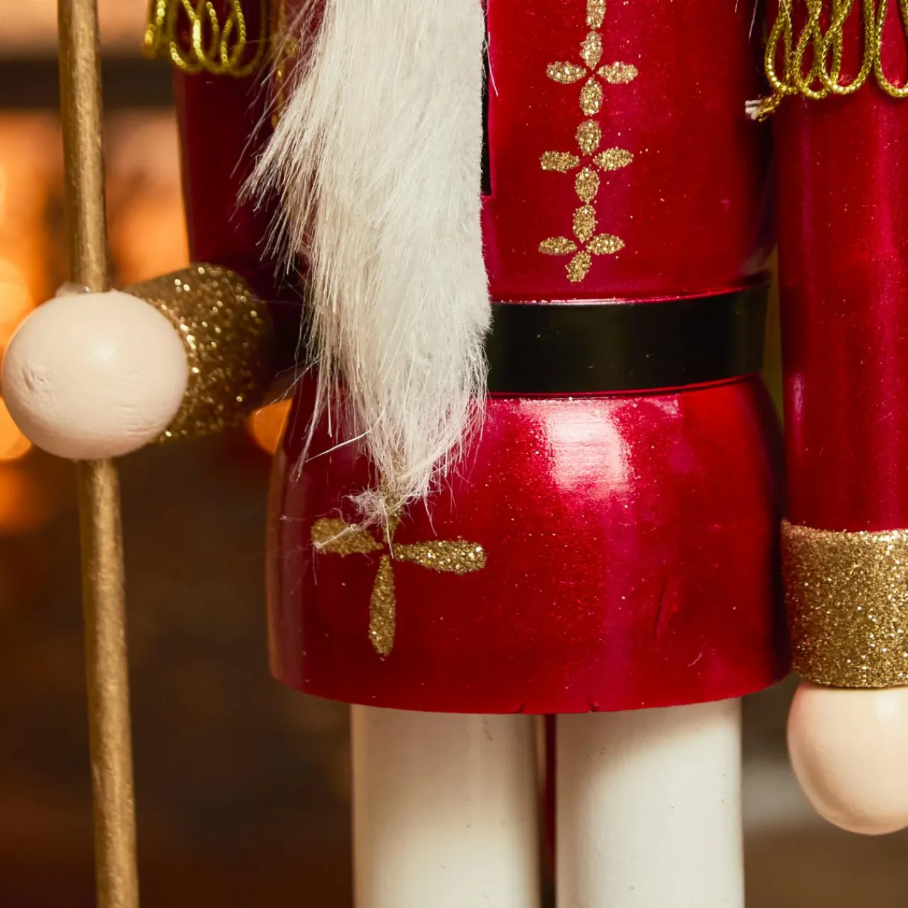 Père Noël, Animaux Et Personnage|KAEMINGK Soldat Casse-noisette en bois (H38 cm) Augustin le prince Bordeaux