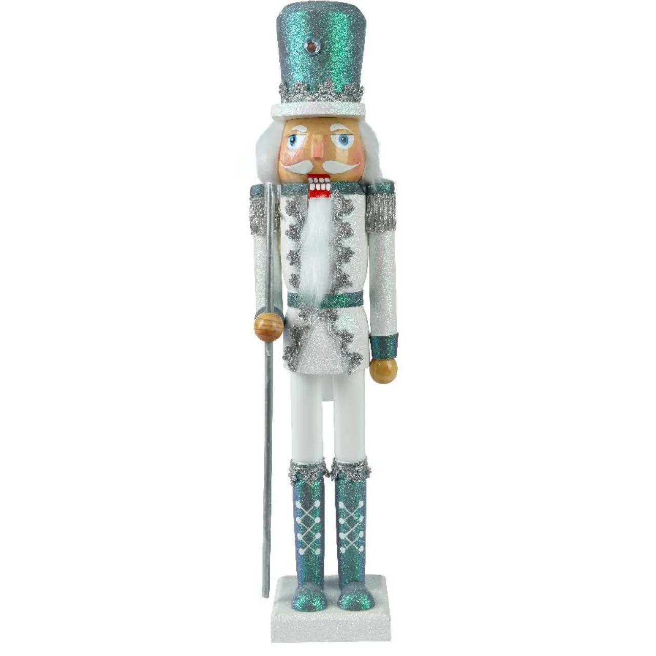 Père Noël, Animaux Et Personnage|KAEMINGK Soldat Casse-noisette en bois (H51 cm) Noé pailleté glacé Bleu