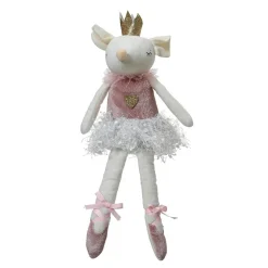 Père Noël, Animaux Et Personnage|KAEMINGK Souris de Noël (H37 cm) Suzane Danseuse ballerine Rose