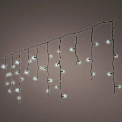 Guirlande Lumineuse|KAEMINGK Stalactite lumineuse 5 m 119 LED câble noir Stars Blanc froid Blanc Froid - câble noir