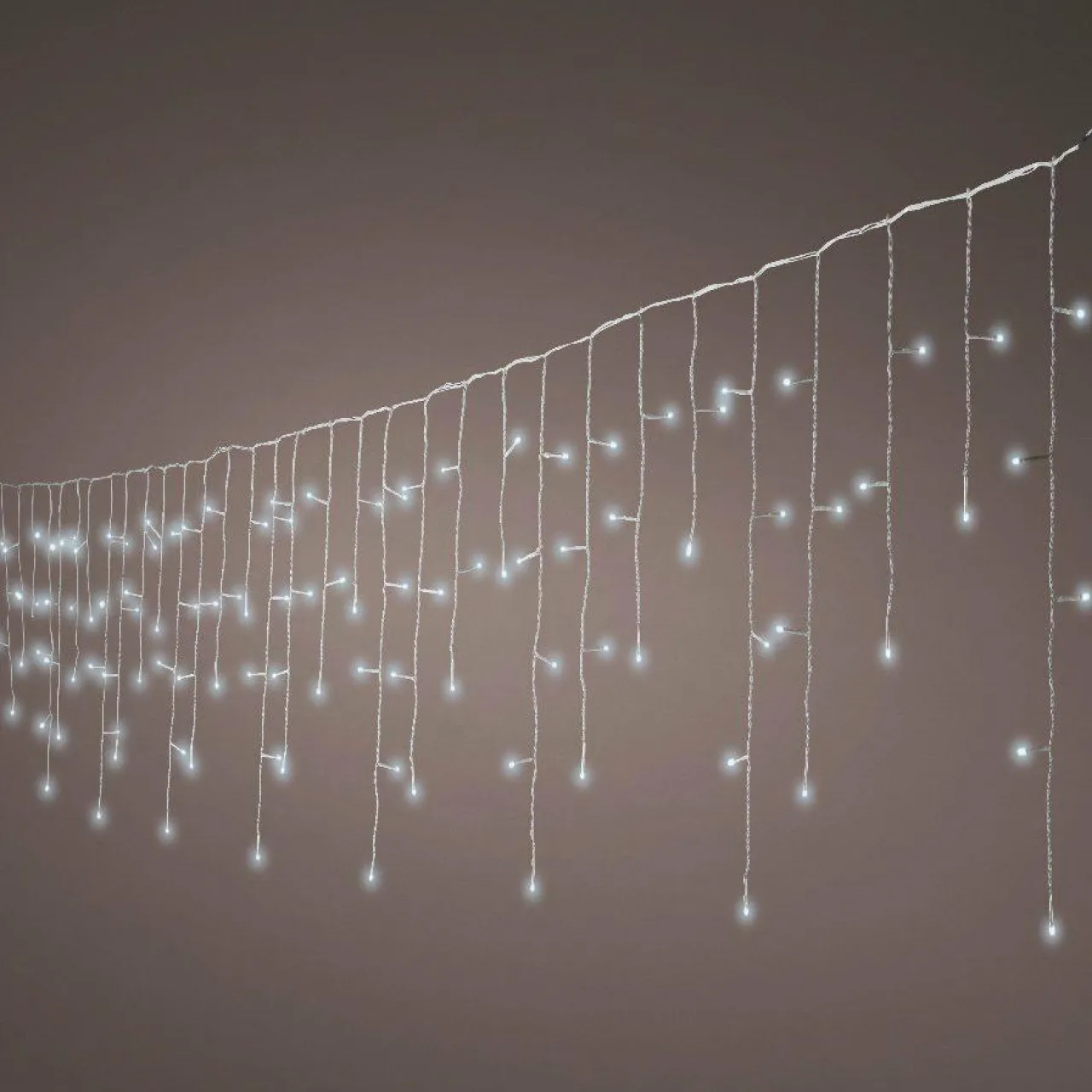 Guirlande Lumineuse|EMINZA Stalactite lumineuse 20 m 490 LED câble blanc Stars Blanc froid Blanc Froid - câble blanc