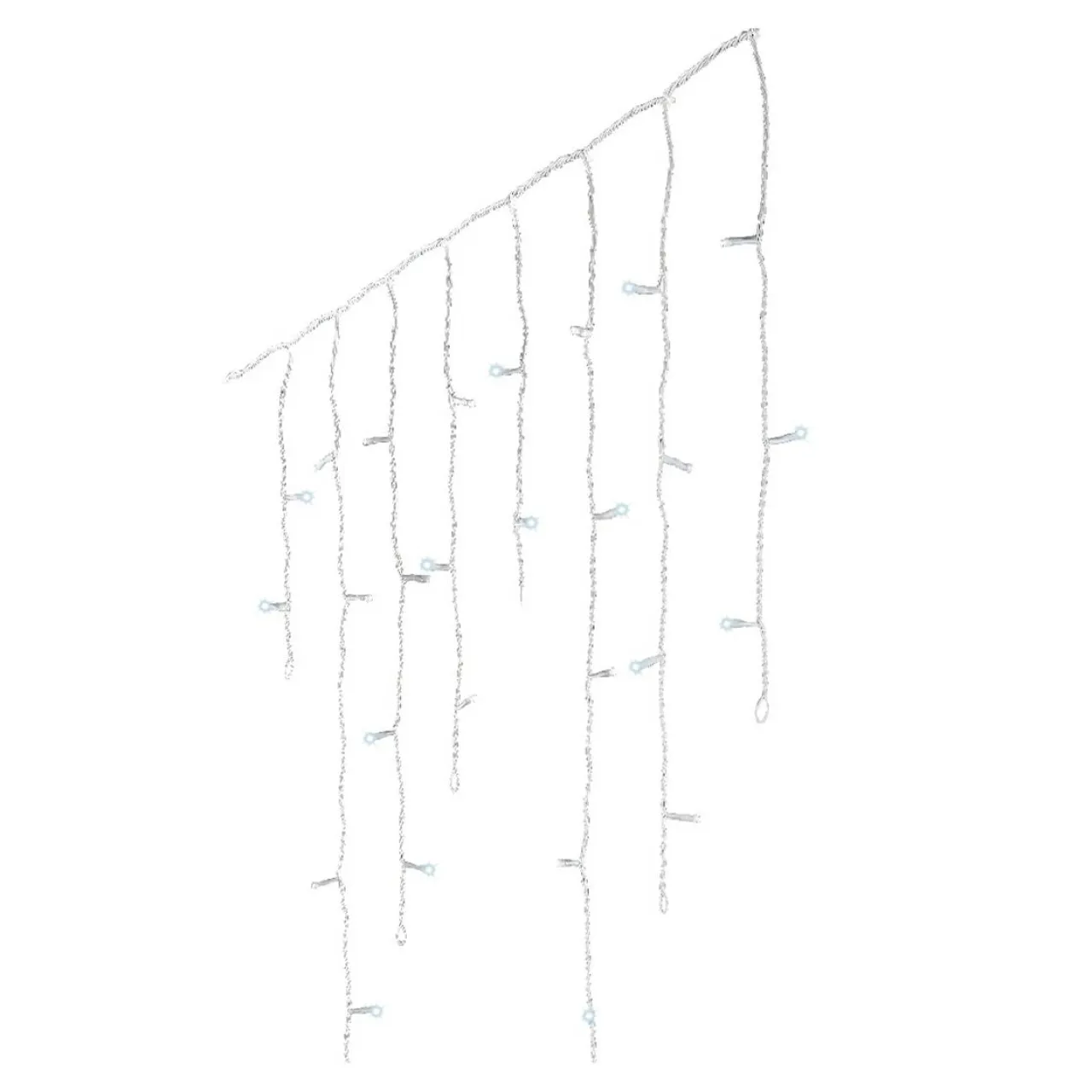 Guirlande Lumineuse|EMINZA Stalactite lumineuse 20 m 490 LED câble transparent Stars Bicolore Blanc froid et bleu Bicolore Bleu / Blanc froid - câble transparent