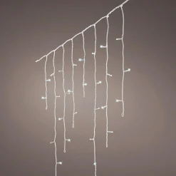 Guirlande Lumineuse|EMINZA Stalactite lumineuse 20 m 490 LED câble transparent Stars Bicolore Blanc froid et bleu Bicolore Bleu / Blanc froid - câble transparent