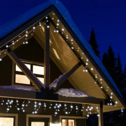 Guirlande Lumineuse|EMINZA Stalactite lumineuse 11 m 259 LED câble blanc Stars Blanc froid Blanc Froid - câble blanc