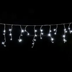 Guirlande Lumineuse|EMINZA Stalactite lumineuse 11 m 259 LED câble blanc Stars Blanc froid Blanc Froid - câble blanc