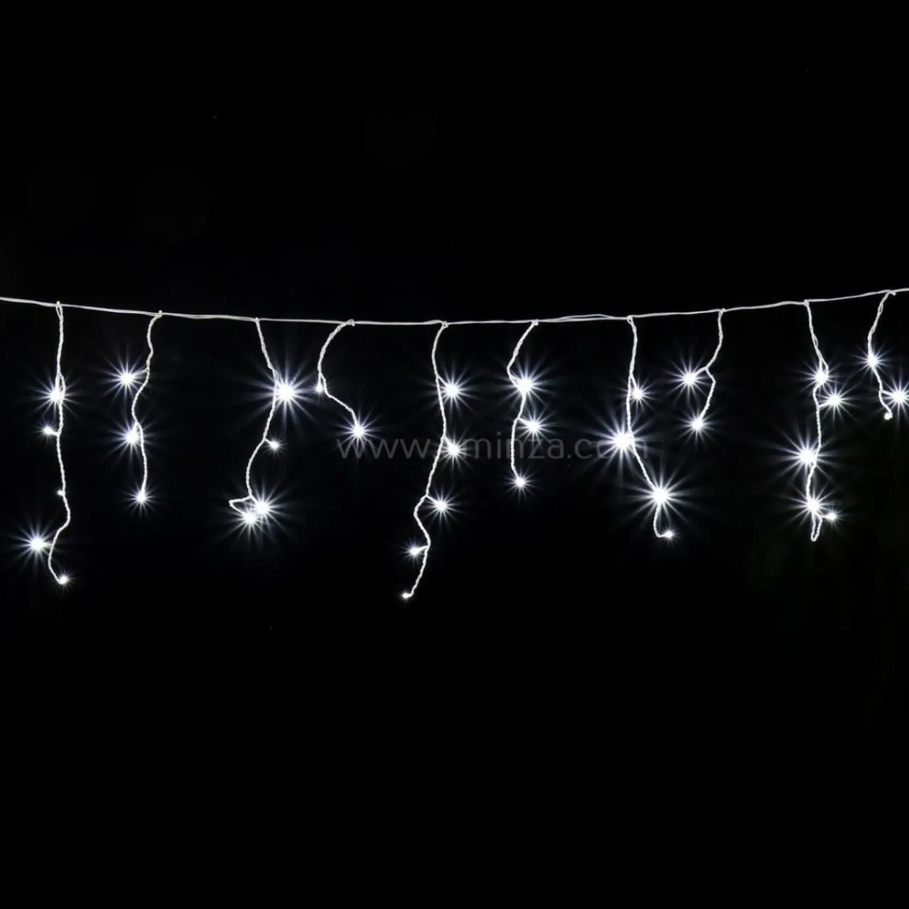 Guirlande Lumineuse|EMINZA Stalactite lumineuse 11 m 259 LED câble blanc Stars Blanc froid Blanc Froid - câble blanc