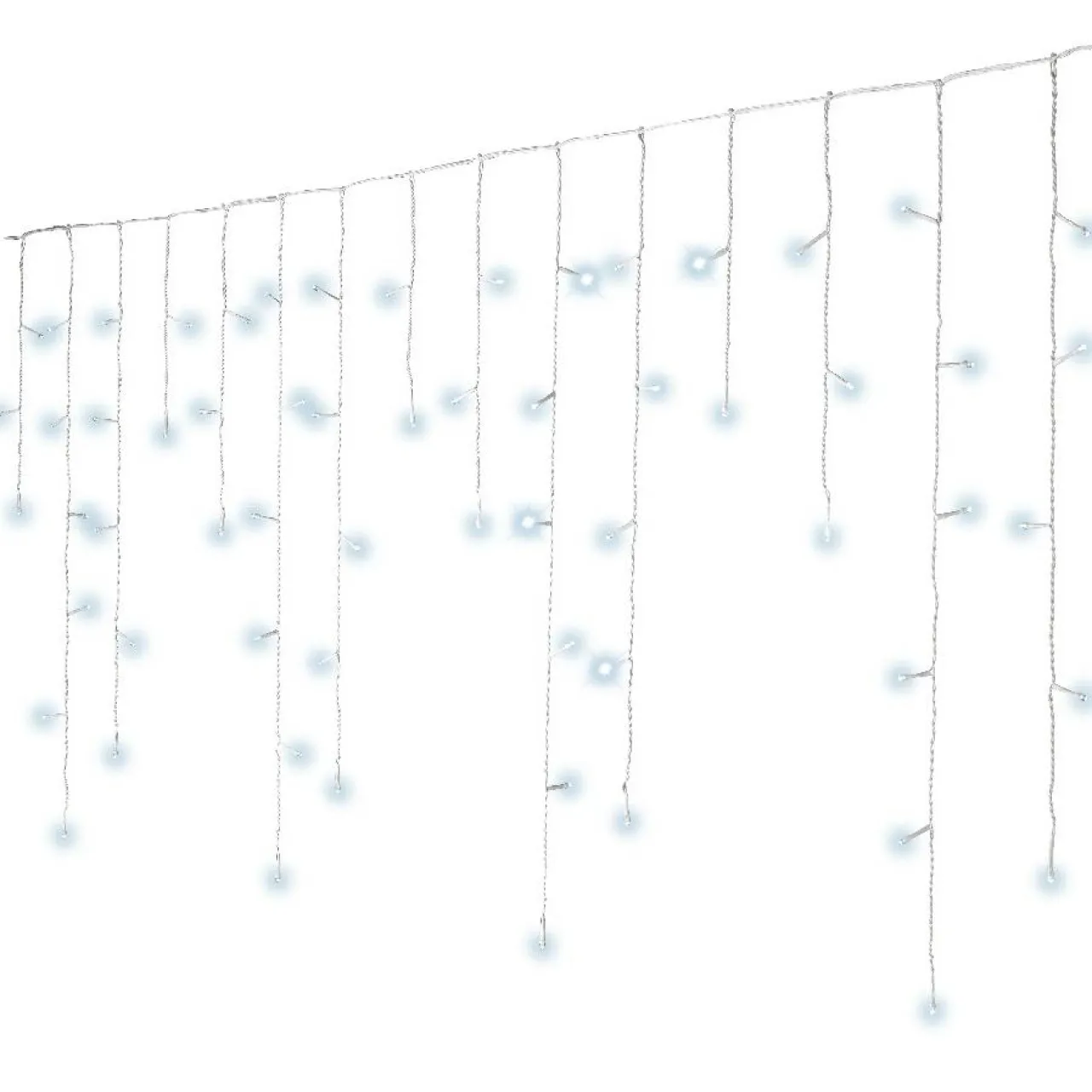 Guirlande Lumineuse|EMINZA Stalactite lumineuse 11 m 259 LED câble blanc Stars Blanc froid Blanc Froid - câble blanc