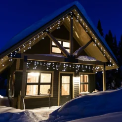 Guirlande Lumineuse|EMINZA Stalactite lumineuse 11 m 259 LED câble blanc Stars Blanc froid Blanc Froid - câble blanc