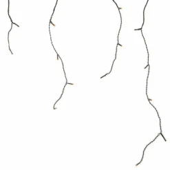 Guirlande Lumineuse|EMINZA Stalactite lumineuse 7,50 m 175 LED câble noir Blanc chaud