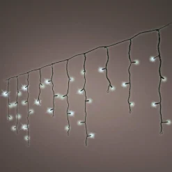 Guirlande Lumineuse|KAEMINGK Stalactite lumineuse 11 m 259 LED câble noir Stars Blanc froid Blanc Froid - câble noir
