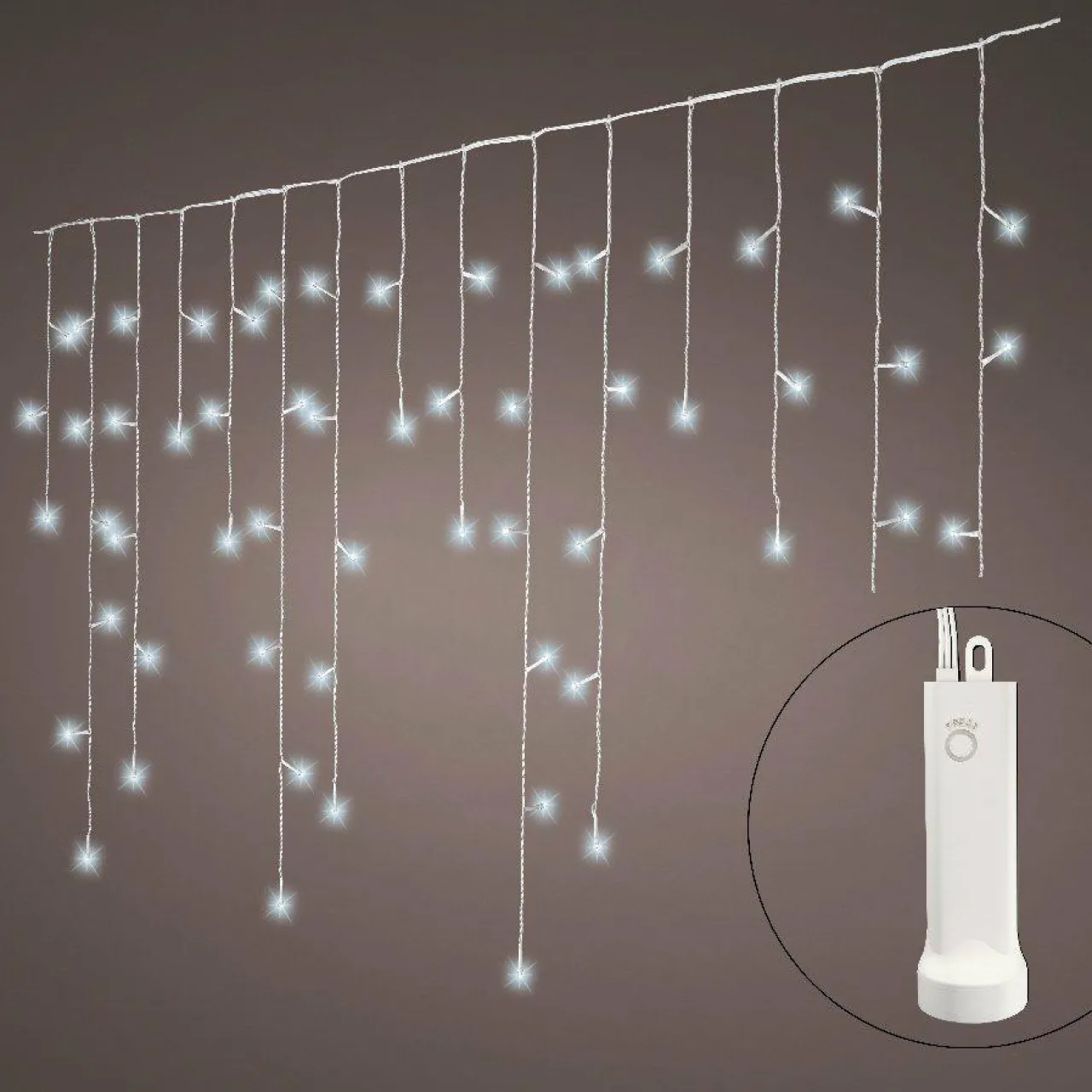 Guirlande Lumineuse|KAEMINGK Stalactite lumineuse à piles 7 m 192 LED Durawise Blanc froid