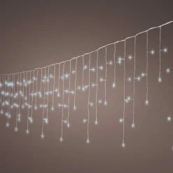 Guirlande Lumineuse|KAEMINGK Stalactite lumineuse à piles 14 m 384 LED câble blanc Durawise Blanc froid