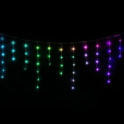 Guirlande Lumineuse|KOOPMAN Stalactite lumineuse Digitale L3 m 85 LED Multicolore