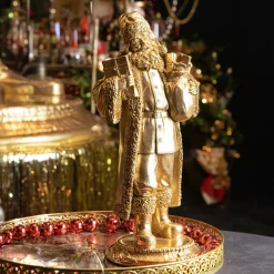 Père Noël, Animaux Et Personnage|KAEMINGK Statue Père Noël (H28 cm) Maestro en Or