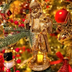 Père Noël, Animaux Et Personnage|KAEMINGK Statue Père Noël (H18 cm) Maestro en Or