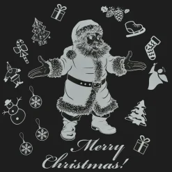 Déco Et Objet De Noël|CHRISTMAS DREAM Stickers de Noël pour fenêtre Merry Christmas Gris