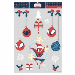 Déco Et Objet De Noël|Déco De Noël Disney|CHRISTMAS INSPIRATIONS Stickers pour fenêtre Disney Marvel Spiderman Gris