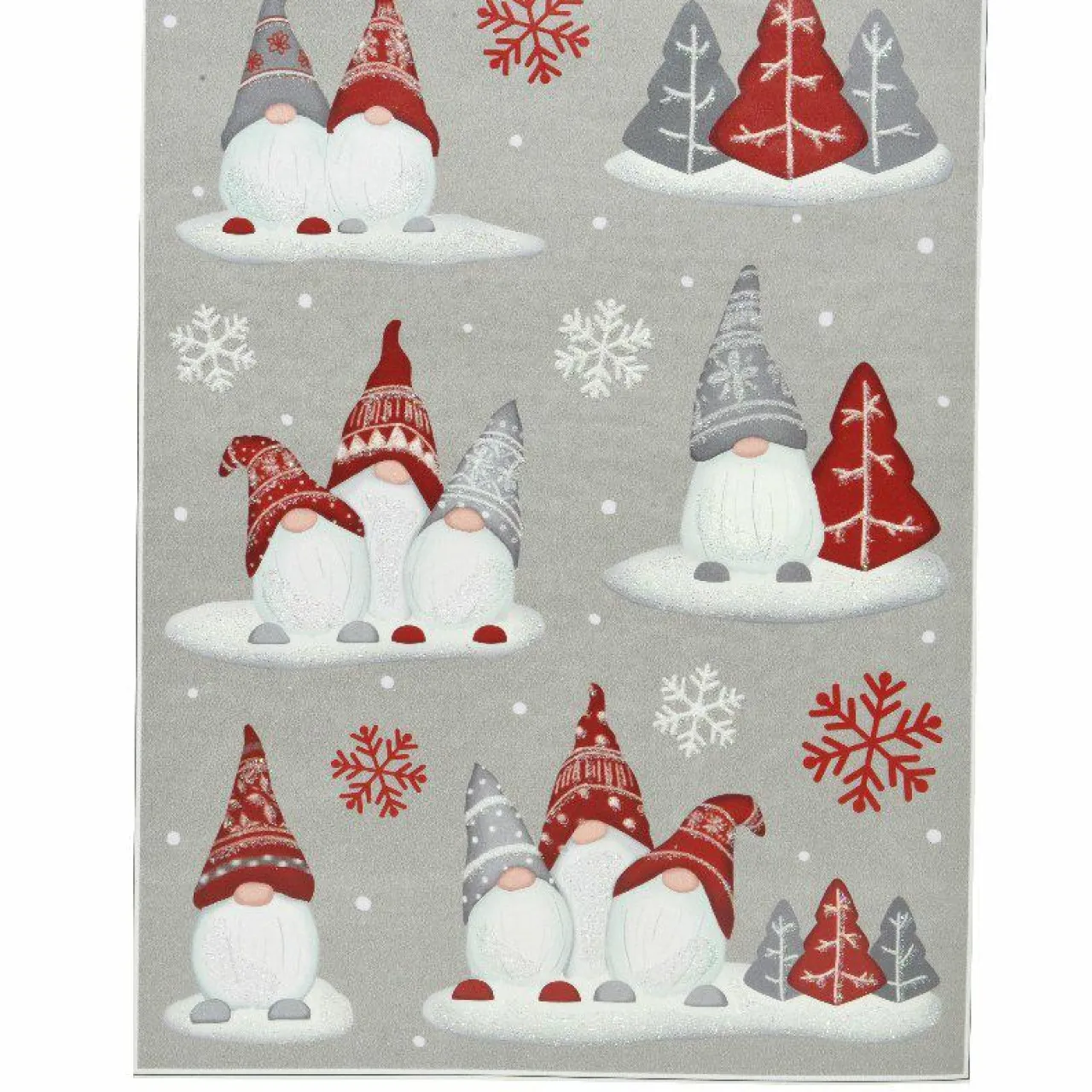 Déco Et Objet De Noël|KAEMINGK Stickers vitrostatique Lutin de Noël Rouge