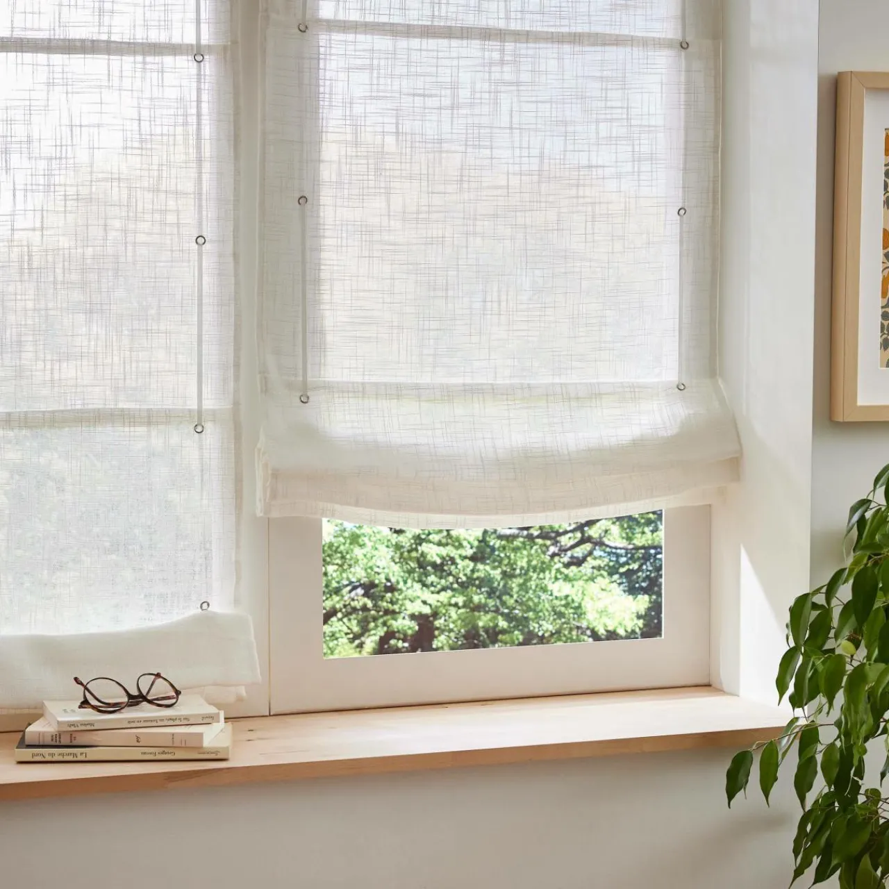 Store|EMINZA Store bateau passe tringle (45 x 180 cm) Robin Blanc