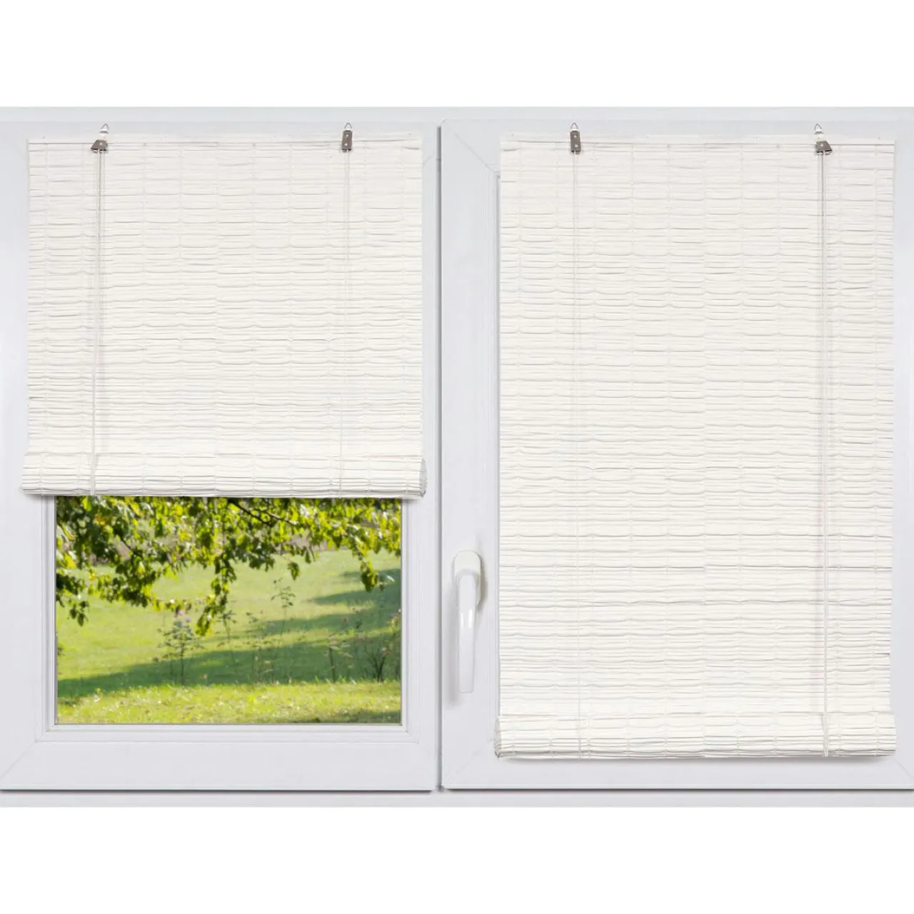 Store|LUANCE Store enrouleur extérieur effet rotin (90 x 180 cm) Tanoa Blanc