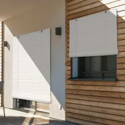 Store|LUANCE Store enrouleur extérieur effet rotin (90 x 180 cm) Tanoa Blanc