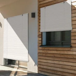 Store|LUANCE Store enrouleur extérieur effet rotin (150 x 180 cm) Tanoa Blanc