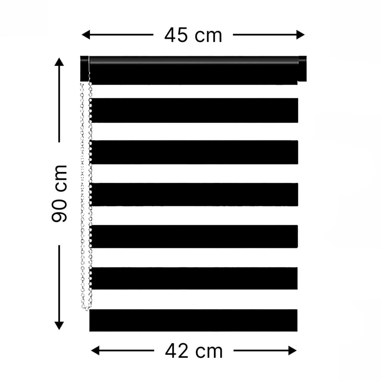 Store|LUANCE Store enrouleur Jour / Nuit (45 x 90 cm) Gris clair