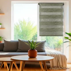 Store|LUANCE Store enrouleur Jour / Nuit (75 x 180 cm) chiné Vert