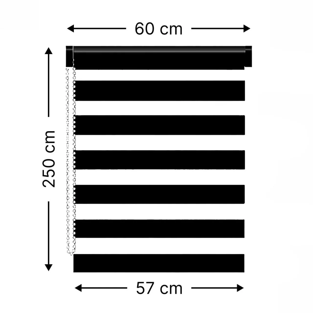 Store|LUANCE Store enrouleur Jour / Nuit (60 x 250 cm) Gris Anthracite