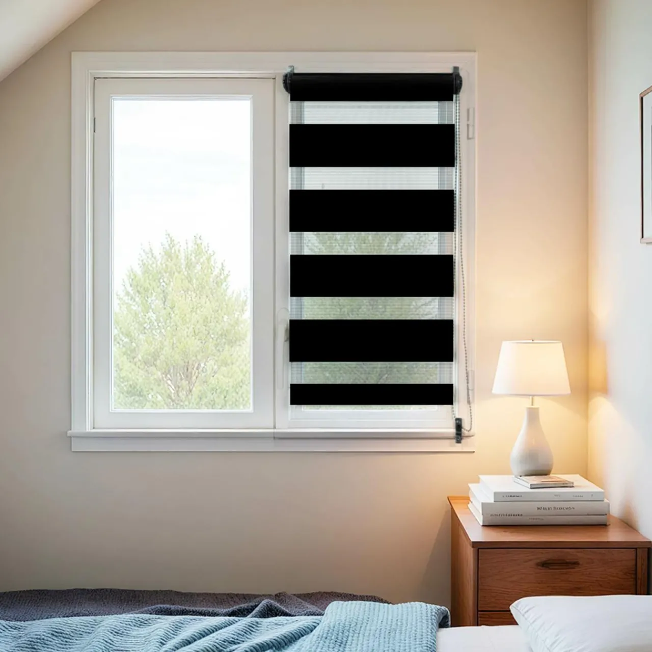 Store|LUANCE Store enrouleur Jour / Nuit (60 x 90 cm) Noir