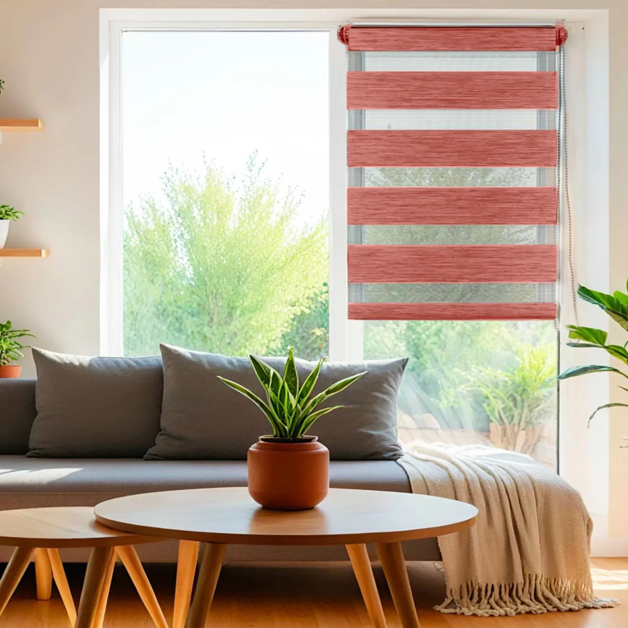 Store|LUANCE Store enrouleur Jour / Nuit (60 x 180 cm) Terracotta