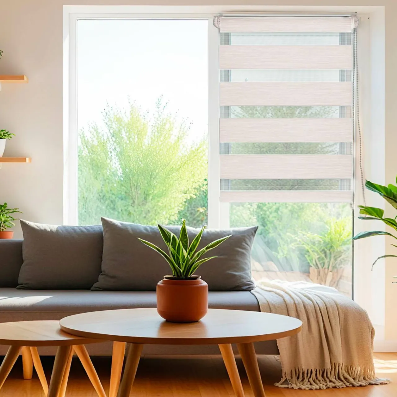 Store|LUANCE Store enrouleur Jour / Nuit (90 x 250 cm) Beige chiné