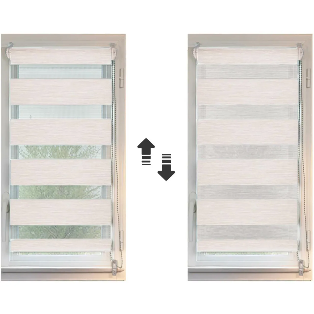 Store|LUANCE Store enrouleur Jour / Nuit (90 x 250 cm) Beige chiné