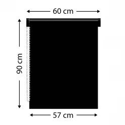 Store|LUANCE Store enrouleur occultant (60 x 90 cm) Uni Noir